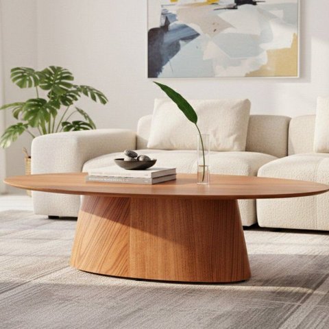Mesa de Centro Design Laminado com Estrutura em Madeira Maciça Anne