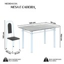 Ver imagem 3 de Conjunto para Sala de Jantar com 4 Cadeiras Lara Branco/Preto