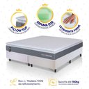 Ver imagem 3 de Conjunto Box Branco Luanda Cinza Espuma D28 King 193x203x62 - King House