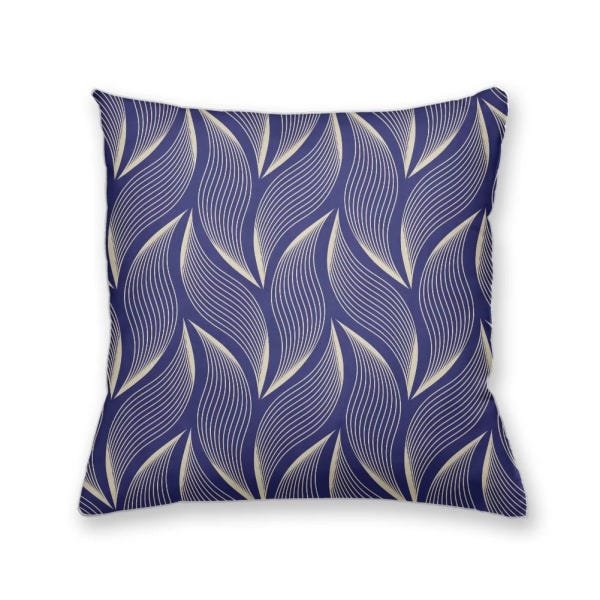 Capa de Almofada Decorativa Own Folhas Azul - 1