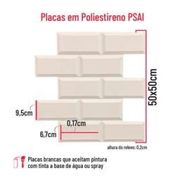 Kit 22 Placas Decoração Externo Rustico Revestimento 3d Pvc Modelos:tijolinho Retro - 2