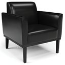 Ver imagem 5 de Poltrona Base Madeira Preto Kit 2 Maressa Sintético Pu Preto - Ibiza