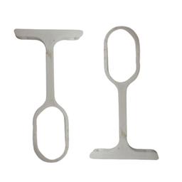 suporte tubo cabideiro central aereo oval oblongo branco c 8 - 1