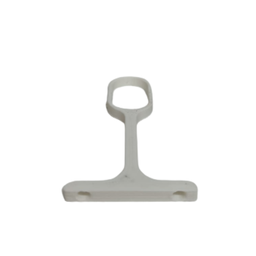 suporte tubo cabideiro central aereo oval oblongo branco c 8 - 2