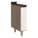 Ver imagem 1 de Balcao com Tampo 1p 20cm Mdf Kali 16796 Carvalho Toq Off White Cetim Nicioli