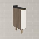 Ver imagem 7 de Balcao com Tampo 1p 20cm Mdf Kali 16796 Carvalho Toq Off White Cetim Nicioli