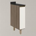 Ver imagem 2 de Balcao com Tampo 1p 20cm Mdf Kali 16796 Carvalho Toq Off White Cetim Nicioli