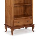 Ver imagem 3 de Estante para Livros em Madeira 3 Prateleiras 1 Gaveta Pés Luis Xv 60201 Linz Móveis - Imbuia Glazer