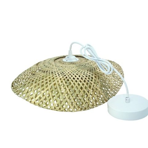 Pendente de Bambu 42cm 1e27 Paris Luz