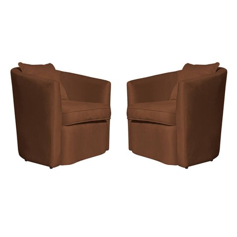 Kit 02 Poltrona Decorativa Alana Veludo