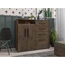 Ver imagem 1 de Cômoda com Duas portas e 4 gavetas Chocolate - Framar