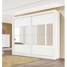 Guarda-Roupa Casal Ipanema 2 Portas de Correr Docelar Móveis - Branco - 1 Guarda-Roupa Casal Ipanema 2 Portas de Correr Docelar Móveis - Branco - 1