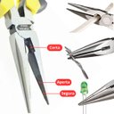 Ver imagem 6 de Kit Jogo Alicates Universal 8" + Meia Cana 6" + Corte Diagonal 6" + Pressão 10" + Luva Pigmentada |
