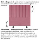 Ver imagem 2 de Cabeceira Estofada Cama Box Casal 140 Cm Mavie Suede Cor:rosa