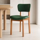 Ver imagem 5 de Kit 2 Cadeiras para Sala de Jantar Cozinha Living Estofada Dara L02 Couríssimo Verde Musgo - Lyam de