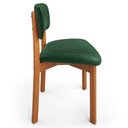Ver imagem 3 de Kit 2 Cadeiras para Sala de Jantar Cozinha Living Estofada Dara L02 Couríssimo Verde Musgo - Lyam de