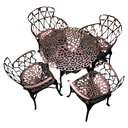 Ver imagem 1 de Conjunto de Jardim Viena Premium Mesa e 4 Cadeiras Marrom