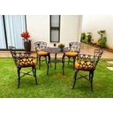 Ver imagem 4 de Conjunto de Jardim Viena Premium Mesa e 4 Cadeiras Marrom