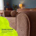 Ver imagem 5 de Sofá Cama Cotton 1,50m Xpand Tech Tecido Velourê Marrom Cama Inbox