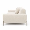 Ver imagem 5 de Sofá Arezzo 3 Lugares Pés Titânio 210cm Bouclé Off White - Sallar Home