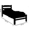 Cama de Solteiro Madeira Maciça Cor IMBUIA - 2