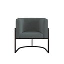 Ver imagem 7 de Kit 2 Poltronas + Sofá 2 Lugares Base de Metal Black Balaqui Cinza
