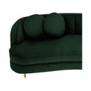 Ver imagem 4 de Sofá Curvo 2 Lugares Orgânico Sala Recepção Luxo Panamá 160cm Suede Verde