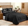 Kit Edredom Preto King Dupla Face 6 Peças Com Detalhes Bordados - 3