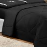 Kit Edredom Preto King Dupla Face 6 Peças Com Detalhes Bordados - 4