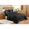 Kit Edredom Preto King Dupla Face 6 Peças Com Detalhes Bordados - 5