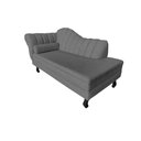 Ver imagem 4 de Recamier Decorativo Divã Amsterdã 187cm Lado Direito Couro Cinza