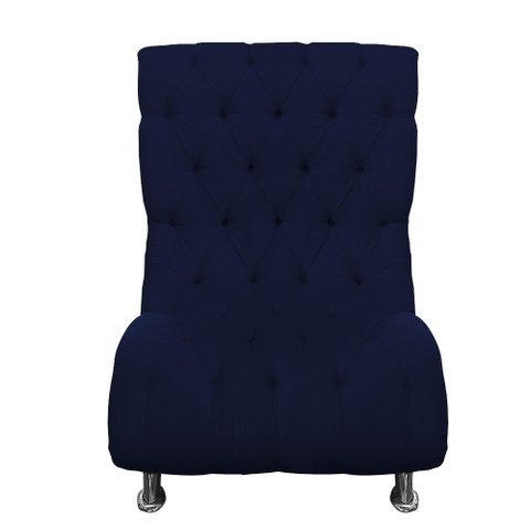 Poltrona Luca Plus Size Suede Azul Marinho - Dominic Decor