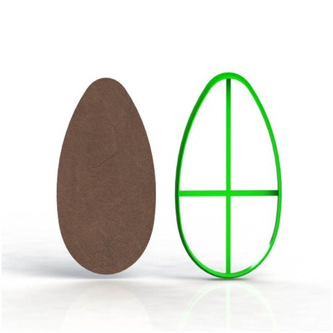 Cortador Ovos de Páscoa (placa) Tamanho 17,5 Cm