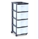 Ver imagem 1 de Gaveteiro Plástico Organizador 4 Gavetas Grandes Multiuso