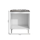 Ver imagem 2 de Balcão para Cooktop com Tampo Andreia 2 Portas Branco Ajl