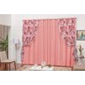 Cortina Tunísia Com Voil Estampado Para Varão de 2m Rosê - 1