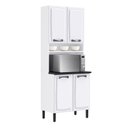 Ver imagem 3 de Paneleiro Duplo em Aço 80cm 4 Portas Nicho para Forno New Premium Itatiaia Branco
