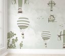 Ver imagem 2 de Papel de parede infantil balão verde quarto de bebê M² PP18