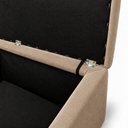 Ver imagem 6 de Calcadeira Recamier Baú Estofada 100cm para Cama Solteiro Suede Capuccino