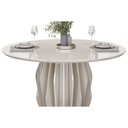 Ver imagem 6 de Mesa Jantar Tokyo Madeirado/Vidro 136cm Freijo/Off DJ Móveis