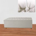 Ver imagem 3 de Calçadeira Recamier Estofada Diana Baú 90 Cm Solteiro Suede