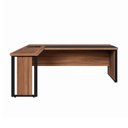 Ver imagem 7 de Mesa Executiva em L Diretor F5 Office Moderno sem Gavetas Nogal com Preto