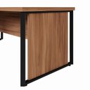 Ver imagem 5 de Mesa Executiva em L Diretor F5 Office Moderno sem Gavetas Nogal com Preto