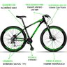 Bicicleta Aro 29 TSW Hunter 24V Shimano Freio Hidráulico com Trava - Preto+Verde - 17 - 2
