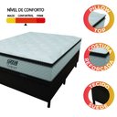 Ver imagem 5 de Cama Box Baú Casal Colchão Molas Pocket Ensacadas Tower 138x188x75cm Branco / Marrom Gazin