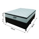 Ver imagem 3 de Cama Box Baú Casal Colchão Molas Pocket Ensacadas Tower 138x188x75cm Branco / Marrom Gazin