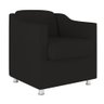 Kit 2 Poltronas Decorativas Reforçada Consultório Sala Suede Cor:preto - 2