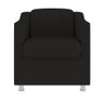 Kit 2 Poltronas Decorativas Reforçada Consultório Sala Suede Cor:preto - 3