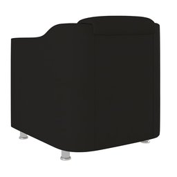 Kit 2 Poltronas Decorativas Reforçada Consultório Sala Suede Cor:Preto - 4