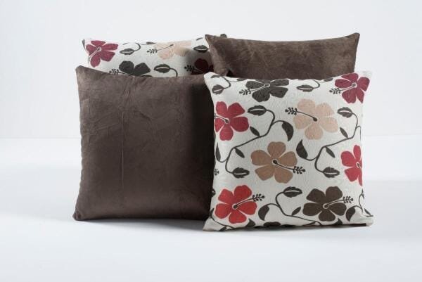 Kit Capas Almofadas Decorativa Jacquard 4 Peças Preta e Branca - 1